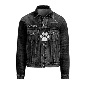 Veste en jean premium avec design moderne à boutons sur le devant, logo personnalisé, marque privée, fabricant et fournisseur de vêtements en gros OEM - Product Image 5