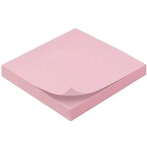 Blocs de notes autocollantes repositionnables de qualité supérieure, best-sellers - Bloc de 100 feuilles, rose 75 x 75 mm pour les acheteurs en gros - Product Image 1