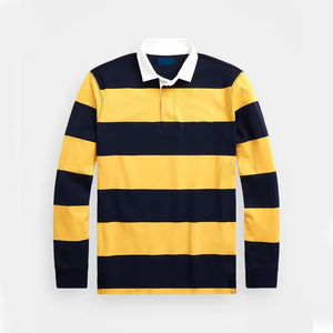 Polo homme à manches longues rayé Crazy Maker 2026 – Vente en gros – Personnalisable pour le golf, le football et le rugby – Tissu épais - Product Image 2