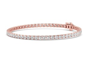 Bracelet tennis en diamants de laboratoire taille ronde 7,00 CTW 7 pouces Or rose 9 carats - Product Image 2