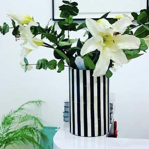 Jardinière en métal avec incrustation de os, faite à la main, de forme ronde, style minimaliste, pour la décoration de la maison, produit de luxe, exportations en gros - Product Image 3