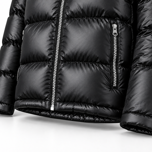 Custom Shiny <b>Men</b> <b>Puffer</b> Jacket Detachable Hood Warm Padded Winter <b>Coat</b> Glossy Outerwear Full Zip Pockets Premium Streetwear - Product Image 5