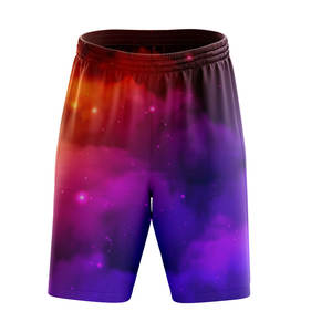 Shorts de basketball personnalisés OEM 100 % polyester sublimé, à cordon de serrage, double couche, respirants, entrejambe de 5 pouces - Product Image 1