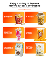 Máquina automática para hacer palomitas de maíz para cine, equipo industrial comercial de palomitas de maíz de Chocolate y caramelo