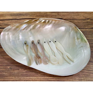 Cuchara desechable de concha marina hecha a mano, vajilla natural de nácar, ligera, duradera, embalaje al por mayor OEM - Product Image 5