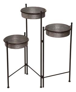 Pot de jardin en métal résistant à la rouille avec support moderne minimaliste pour plantes de balcon et de terrasse - Product Image 2