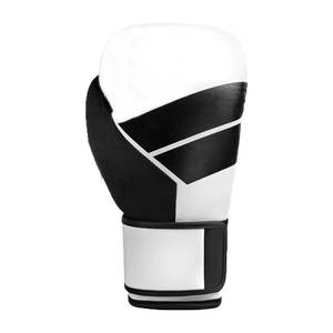 Guantes de Boxeo Profesionales Blancos y Negros con Diseño Gráfico - Correa Ajustable de Velcro - Guantes de Entrenamiento de Espuma - Product Image 2