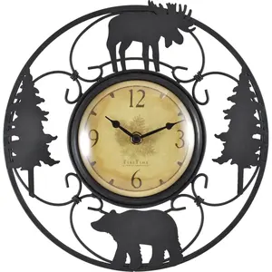 Reloj de pared de metal ironizado de excelente calidad que se integra perfectamente en decoración contemporánea y clásica, increíblemente elaborado por ARTISTIQUE. - Product Image 4