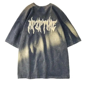 Camiseta de Lujo con Estampado Puff, Producción de Ropa de Marca Personalizada, Camiseta de Algodón con Estampado Puff Personalizado, Ropa Casual - Product Image 1