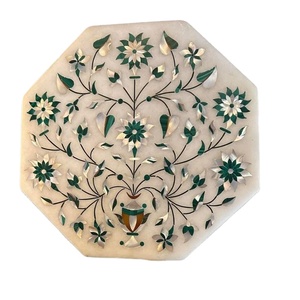 New Arrival Brass Inlay Marble Coasters Set Luxury Drink Coasters Handcrafted Marble Coasters Decorative Tableware - Product Image 1