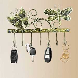 Elegant Butterfly 7 Hooks Iron <b>Key</b> <b>Hanger</b> Stylish Decor for Home Entryways & Offices Clothing Good Price for Diwali Top Selling - Product Image 2