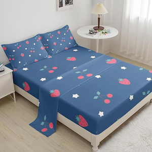 Juego de Ropa de Cama de Algodón de Verano OEM/ODM, Sábana Plana Estampada, Premium, Suave, Transpirable, Lavable a Máquina - Product Image 2