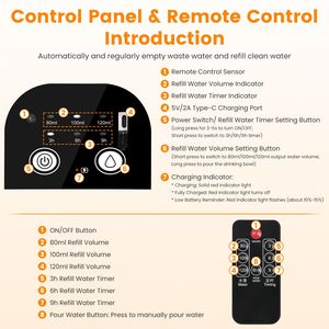 Distributeur d'eau automatique intelligent pour chat et chien, 4,5 L, sans fil, rechargeable, fontaine à eau pour animaux de compagnie, 3 réglages, fournitures pour petits animaux - Product Image 4