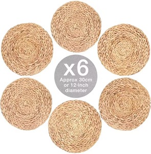 Assiette de service en rotin durable, tressée à la main, ronde, pour une mise en place de table écologique - Product Image 2
