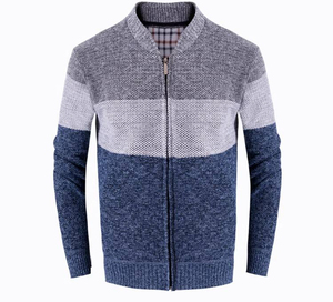 Suéteres de punto tipo lana transpirables y casuales para hombre, de manga larga, con cuello en V, bordados y personalizados para el invierno, al por mayor. - Product Image 3