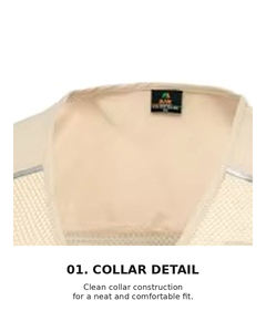 Chaleco de Seguridad Reflectante de Alta Visibilidad, Ligero, de Poliéster |   Marca Coreana MARK MK-255 OEM/ODM - Product Image 3