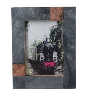 Grey White Shaded Resin Copper Design New Photo <b>Frame</b> Wholesale Hot Selling Eco Friendly Fashionable <b>Box</b> <b>Picture</b> Photo <b>Frame</b> - Product Image 1