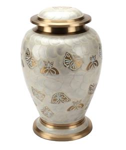 Grand cercueil personnalisé en laiton et aluminium, belle urne funéraire en forme de papillon pour animal de compagnie adulte, pour le stockage de restes de cendres humaines à profil bas - Product Image 1