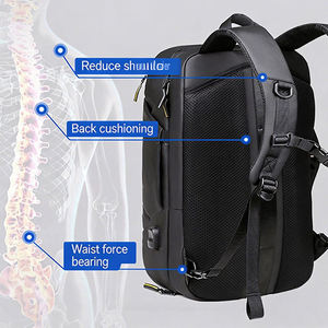 Sac de voyage exécutif noir, durable, portable, grande capacité, résistant à l'eau, sac à dos de voyage, bagage à main - Product Image 3
