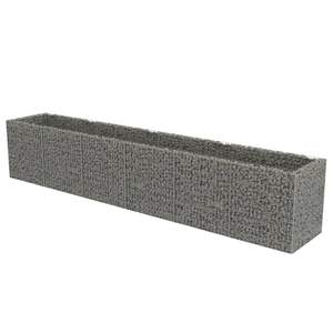 Jardinière surélevée Vitro Gabion 21,3x35,4x39,4 pouces en acier galvanisé argenté pour légumes - Product Image 4