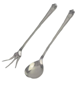Juego de Cubiertos de Acero Inoxidable 304 con Acabado Espejo, Estilo Real, para Bodas y Hoteles, Cubertería Plateada Barroca Resistente y Reutilizable - Product Image 3
