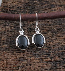 ต่างหูออนิกซ์สีดำธรรมชาติ เงินแท้ 925 ต่างหูแบบห้อยสไตล์วินเทจ พลอยรูปไข่แท้ งานวิคตอเรียนสุดหรู สำหรับงานแต่งงานและงานปาร์ตี้ - Product Image 3