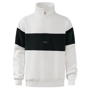 Sudadera con capucha y cremallera de un cuarto, personalizable con logo, hombros caídos y cremallera extragrande. Sudadera deportiva con media cremallera. - Product Image 5