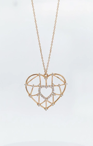 <b>Heart</b> <b>Shape</b> Pendant Necklace Women's 18K Gold Plated Cubic Zirconia Alloy <b>Box</b> Chain Romantic Everyday Jewelry - Product Image 1