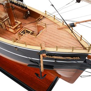 Maquette de bateau à voile Clipper Cutty Sark en bois peinte à la main, écologique, pour collectionneur nautique, cadeau de présentation 97Lx29Wx73H - Product Image 5