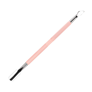 Empujador de Cutículas Profesional de Doble Punta con Mango Rosa, Herramienta de Limpieza de Uñas de Acero Inoxidable, Calidad de Salón, Marca Privada - Product Image 2
