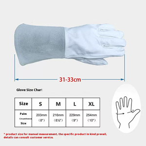 Gants de soudage TIG en peau de mouton de première qualité et cuir de vache extensible, doux et confortables, résistants à la chaleur, pour soudeurs - Product Image 5