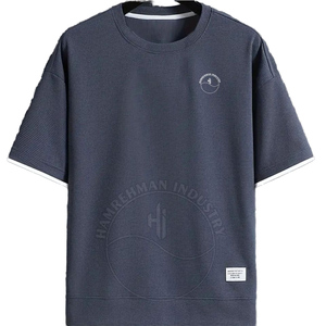 High Street Style Hombres Manga corta O-cuello 100% Algodón Jersey Camisetas Impresión digital Patrón de letras en camisetas de diseño en blanco - Product Image 6