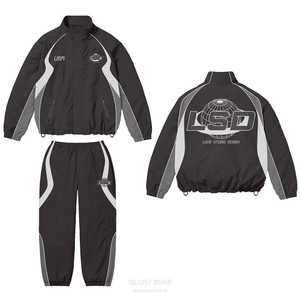 Ensemble survêtement coupe-vent surdimensionné personnalisé Glory Zone, sweat à capuche tendance avec fermeture éclair et pantalon de survêtement pour homme et femme, idéal pour l'automne - Product Image 5