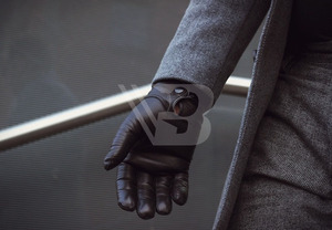 Customized Black Leather Driving <b>Gloves</b> for Men <b>Thin</b> Winter Safety <b>Gloves</b> with OEM Service Pakistan Made Leather <b>Gloves</b> - Product Image 2