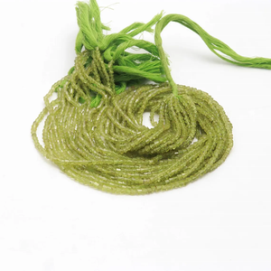 Cuentas de peridoto con forma de fantasía facetadas de 3mm, cuentas de peridoto con forma de arroz, cuentas de arroz facetadas - Product Image 5