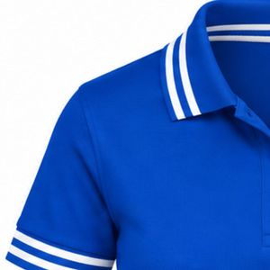 Polo bleu Sigma Gamma Rho pour femme, à manches courtes, col classique, avec lettres grecques brodées, vêtement de sororité, haut décontracté de golf - Product Image 3