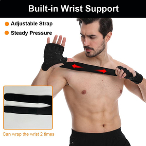 Gants de musculation demi-doigts de qualité supérieure avec support de poignet pour la gym, le fitness, l'entraînement et le cross-fit, pour hommes et femmes - Product Image 4