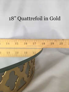 Grand support à gâteau rond en métal plaqué or, support à dessert pour les fêtes d'anniversaire à domicile, vaisselle à prix abordable - Product Image 4