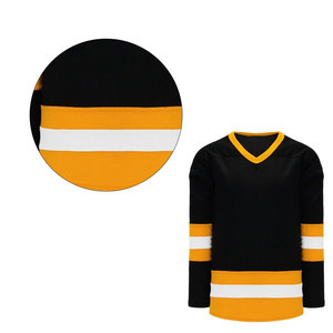 Camiseta de Hockey con Estampado por Transferencia Térmica, Poliéster Transpirable, Nombre del Equipo Personalizado, Unisex, Logotipo Frontal, Manga Corta, Cuello en V, Ajustable para Adultos - Product Image 3