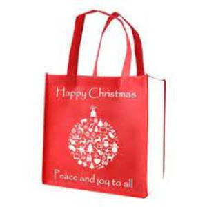 Bolsa de asas de Navidad personalizada de alta calidad Artículo de seda personalizado Patrón de estilo Carta Promoción Aus para exportación - Product Image 1