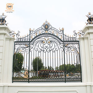 โครงการวิลล่าสไตล์ราชวงศ์แบบนีโอคลาสสิก ออกแบบตามสั่ง รั้วเหล็กดัด ประตูทางเข้าแบบโครงเหล็กชุบสังกะสีแบบจุ่มร้อน พร้อมแบบจำลอง 3 มิติ - Product Image 3