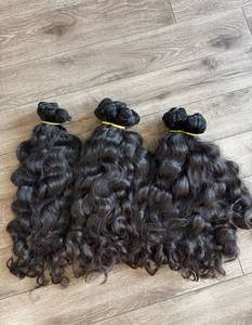 Meilleure Vente : Extensions de Cheveux Humains Remy 20 Pouces, Double Trame Faite à la Machine, Cheveux Birmans Bouclés, Ondulation Naturelle, Cheveux Bruts Cambodgiens - Product Image 3