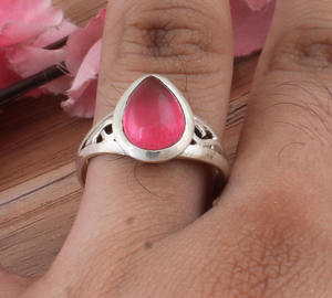 Anillo de Plata de Ley con Turquesa Natural en Engaste Clásico para Mujer, Regalo de Boda o Compromiso, Joyería Fina - Product Image 2