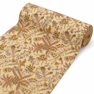 Tela Floral 100% Algodón con Estampado a Mano para Ropa de Cama, Fundas de Edredón y Diseños Personalizados - Product Image 4