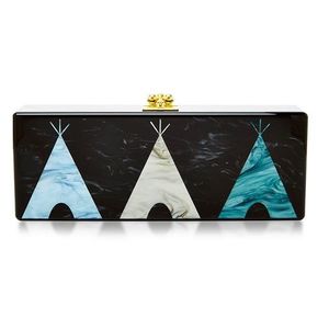 Pochette de soirée élégante en résine artisanale pour femme, ensemble cadeau de mariage - Product Image 6