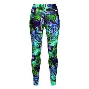 Leggings pour femmes, imprimé léopard, tricoté extensible, pantalon de yoga sportif pour femmes, toutes saisons, Spandex, Polyester - Product Image 3