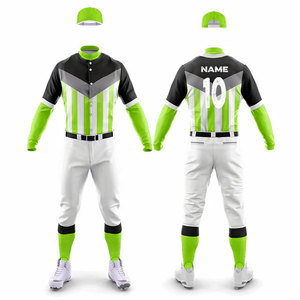Uniform Printing Team <b>Baseball</b> Kits Adults Kids Clothing Softball Uniform Wholesale Low MOQ Lightweight Quick Dry 300 Gsm - Product Image 1