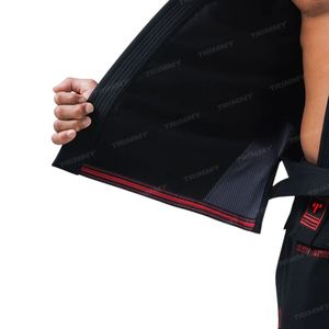 Kimono de BJJ Trimmy Negro para Hombre, Corte Regular, 100% Poliéster, Ligero, Ropa de Artes Marciales, Estilo Ultraligero para Adultos - Product Image 2