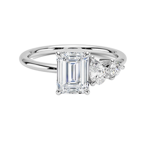 Romantic Silver White <b>Crystal</b> Engagement <b>Ring</b> Stunning Wedding Proposal Anniversary Jewelry - Product Image 2