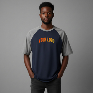 T-shirt formel pour homme en coton 100% tricoté à manches courtes, coupe classique, col en V, motif, qualité supérieure, grande taille, épaules tombantes, OEM - Product Image 4